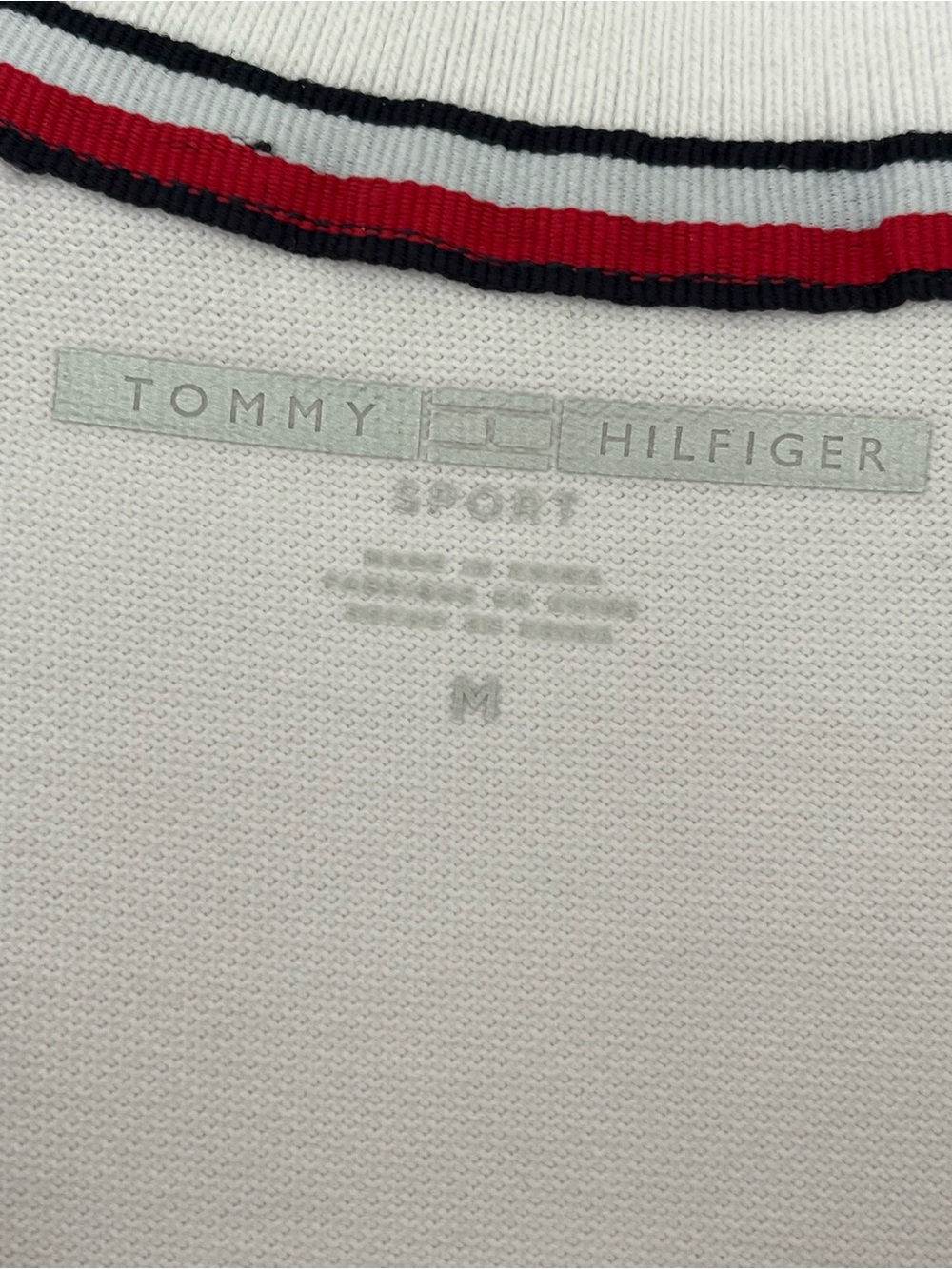 Tommy Hilfiger Sport White Polo Dress with Red and Navy V-Neck Trim Size Medium - Picture 11 of 12